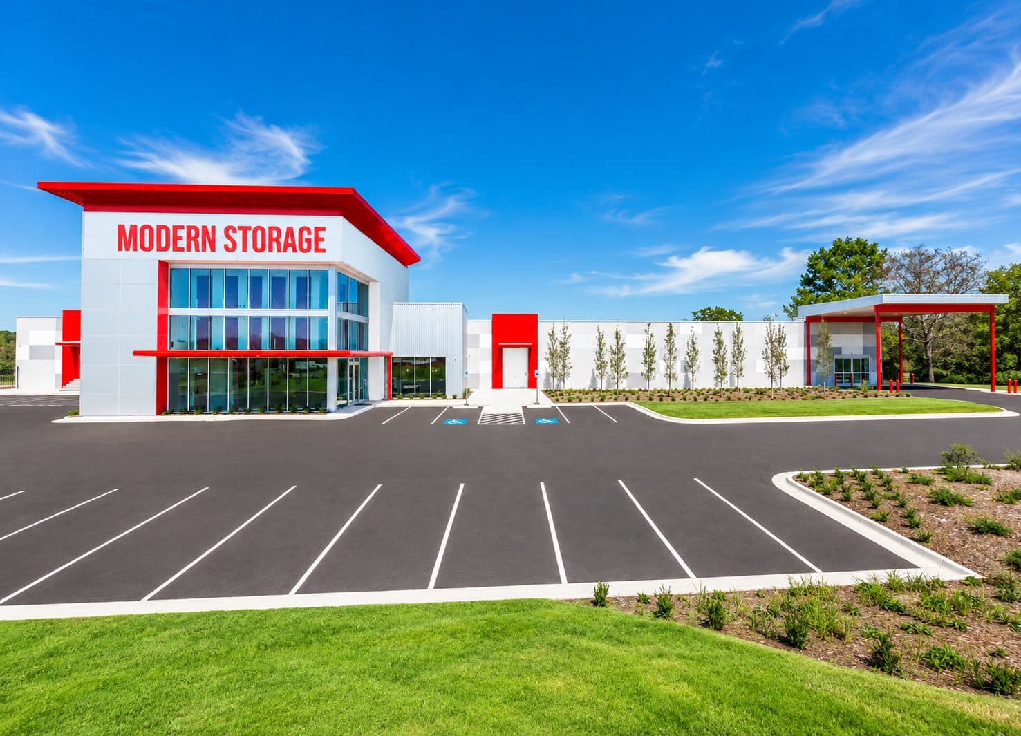 Modern Storage® Hot Springs facility exterior — boat, RV, and trailer storage for Lake Ouachita area customers in Arkansas